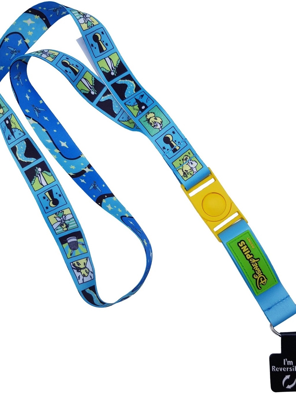 NWT Disney Parks Tinker Bell Reversible Pin Trading Lanyard
